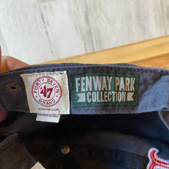 CLEARANCE! '47 Brand MLB Boston Red Sox Cotton Baseball Cap Embroidered Navy Hat - Picture 6 of 8